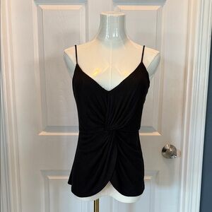 Socialite Black Twist-Detail Camisole